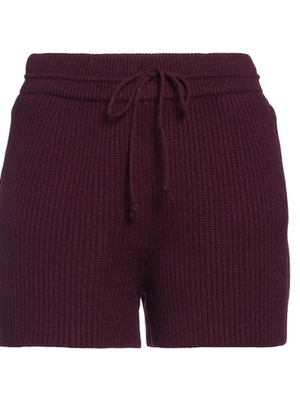 HELMUT LANG Transfer Ribbed Merino Wool Shorts Size S  - Bordeaux
